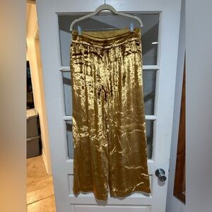 Anthropologie Pull-On Velvet Gold Pants